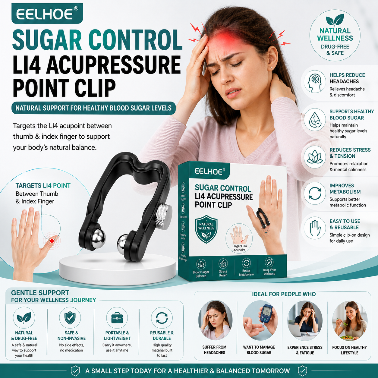 EELHOE - Sugar Control L14 Acupressure Point Clip