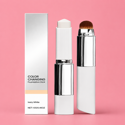 "Color Changing Foundation Stick – Adapts to Skin Tone | Full Coverage, Buildable, Long-Lasting Matte Finish Makeup Stick"