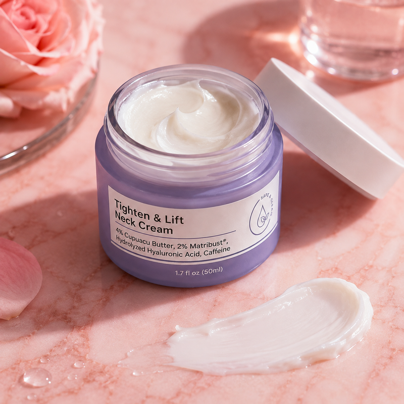 Tighten & Lift Neck Cream – Anti-Aging Firming Formula with Hyaluronic Acid & Caffeine