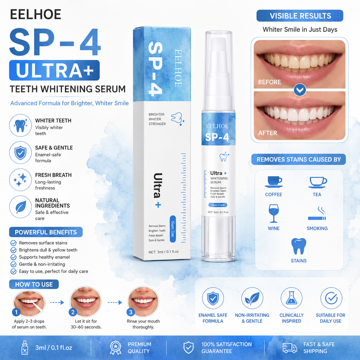 EELHOE - SP-4 Ultra+ Teeth Whitening Serum