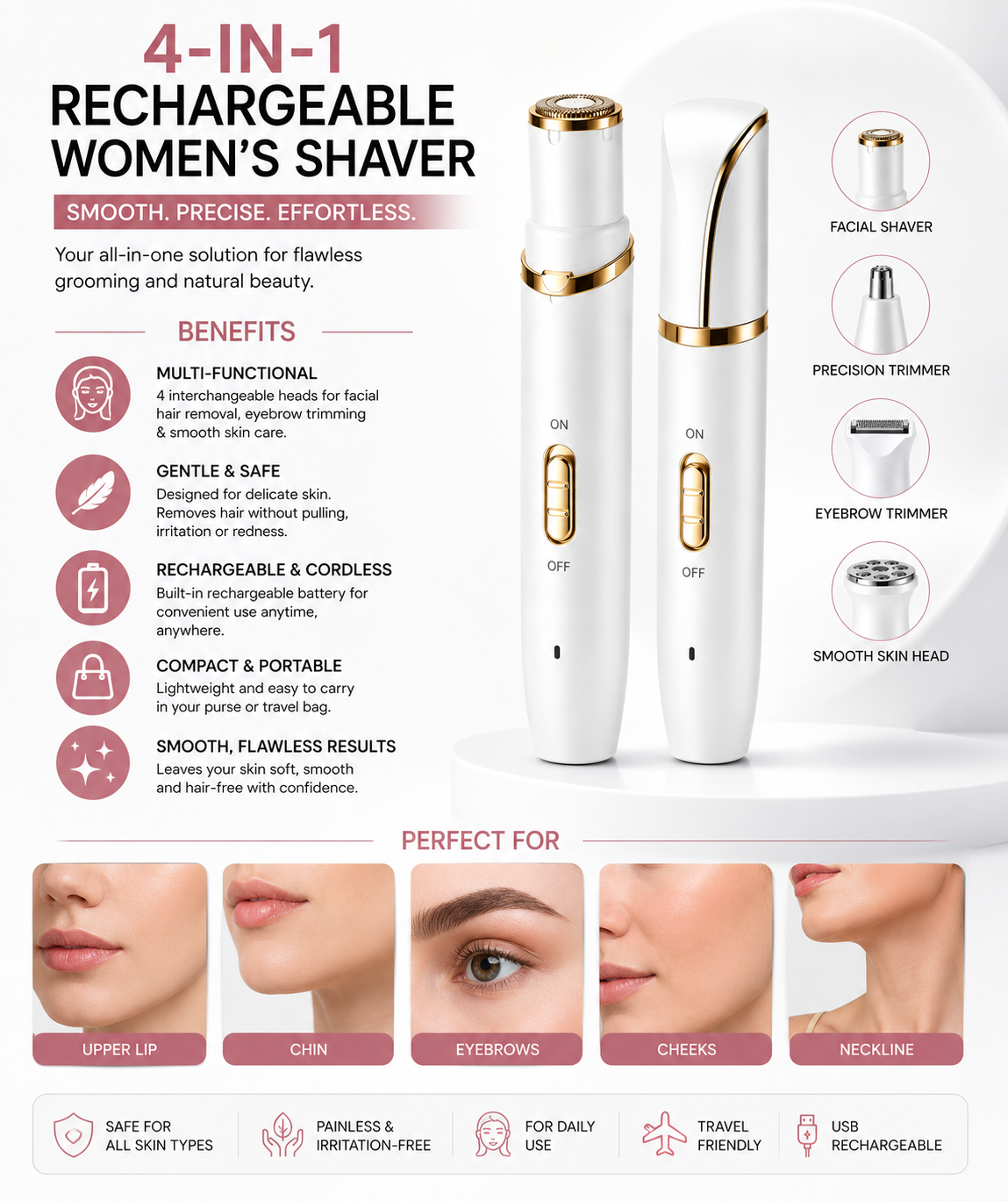 4-in-1 Multi-Functional Hair Trimmer