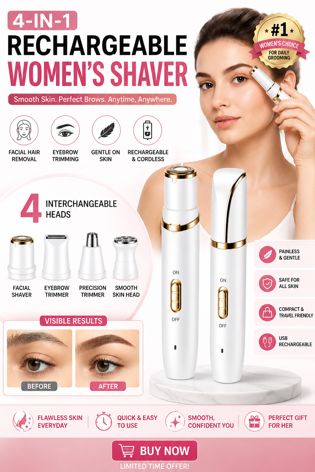 4-in-1 Multi-Functional Hair Trimmer