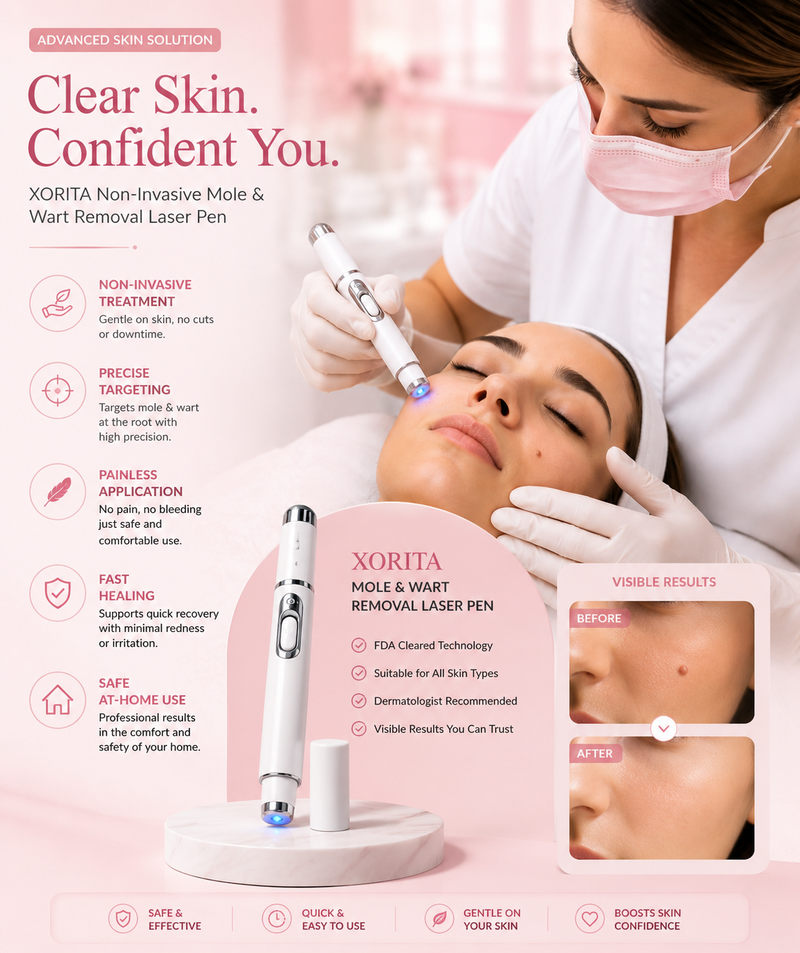 Xorita Non-Invasive Mole & Wart Removal Pen – Painless Laser Skin Tag Remover, 1PC"