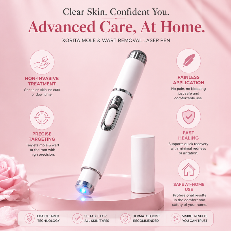 Xorita Non-Invasive Mole & Wart Removal Pen – Painless Laser Skin Tag Remover, 1PC"