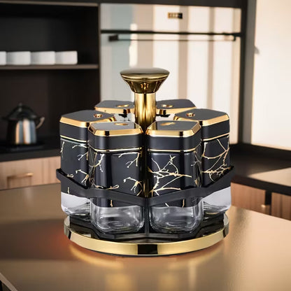 360° Rotating Spice Rack Organizer | Kitchen Pantry Storage